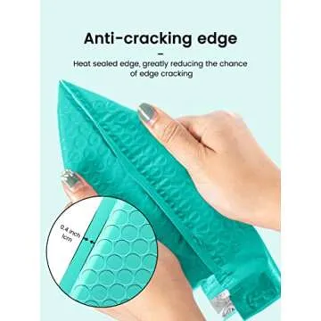 GSSSUSA Bubble Mailers 4x8 Inch 50 Pack Padded Envelopes Usable Size 4x7 Inch Shipping Envelopes Self Seal Small Packaging Shipping Bags for Mailing Jewelry, Small Business, Teal