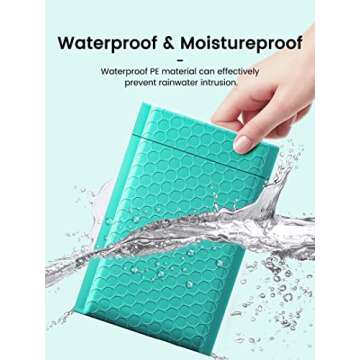 GSSSUSA Bubble Mailers 4x8 Inch 50 Pack Padded Envelopes Usable Size 4x7 Inch Shipping Envelopes Self Seal Small Packaging Shipping Bags for Mailing Jewelry, Small Business, Teal