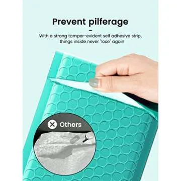 GSSSUSA Bubble Mailers 4x8 Inch 50 Pack Padded Envelopes Usable Size 4x7 Inch Shipping Envelopes Self Seal Small Packaging Shipping Bags for Mailing Jewelry, Small Business, Teal