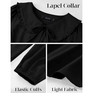 ZESICA Tie Front Peplum Top for Stylish Women