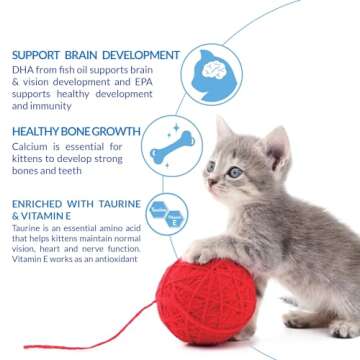 INABA Churu for Kittens, Grain-Free Creamy, Purée Lickable Cat Treats with DHA, EPA, Vitamin E & Taurine, 0.5 Ounces Each, 24 Tubes (4 per Pack), Chicken Recipe