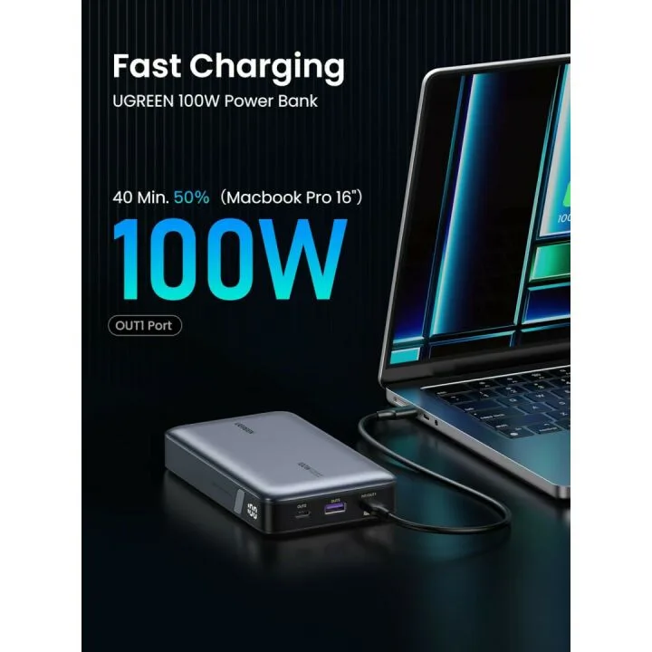 UGREEN 20000mAh 100W Power Bank - Fast Charging