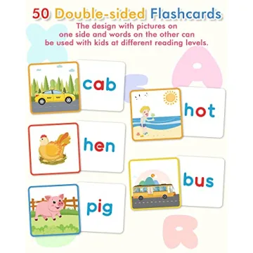 Gojmzo Wooden CVC Word Spelling Games for Kids