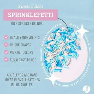 Winter Edible Sprinkle Mix for Cake and Cookie Decor