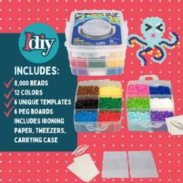 SCS Direct 8,000 pc Fuse Beads Super Kit for Kids