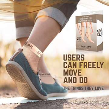 Physix Gear Plantar Fasciitis Compression Socks - Beige