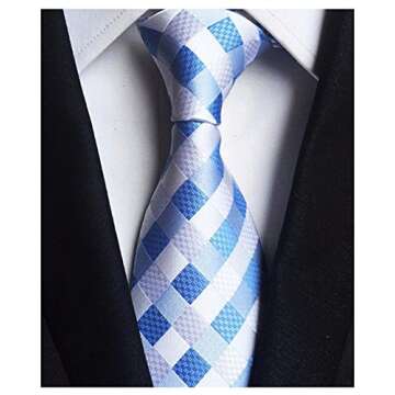 Wehug Lot 6 PCS Men's Ties Silk Tie Woven Necktie Jacquard Neck Ties Classic Ties For Men style022