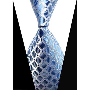 Wehug Lot 6 PCS Men's Ties Silk Tie Woven Necktie Jacquard Neck Ties Classic Ties For Men style022