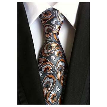 Wehug Lot 6 PCS Men's Ties Silk Tie Woven Necktie Jacquard Neck Ties Classic Ties For Men style022