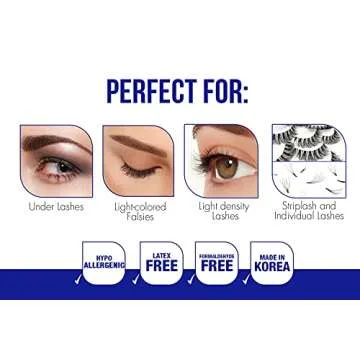 DUO Quick-Set Strip Lash Adhesive – Clear, Waterproof, Long-Lasting Lash Glue, Fast-Drying for False Lashes, 0.18 oz, 1-Pack