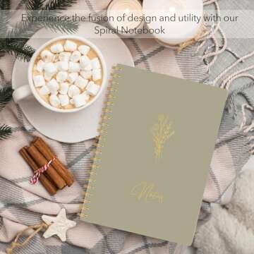 slapaflife Aesthetic Notebooks, 4 Pcs Cute Spiral Notebooks for Women,8.2x5.9 Inches Spiral Journal Notebook,Aesthetic School Supplies