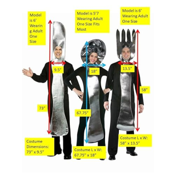 Rasta Imposta Silver Utensil Costume Pack for Halloween Fun