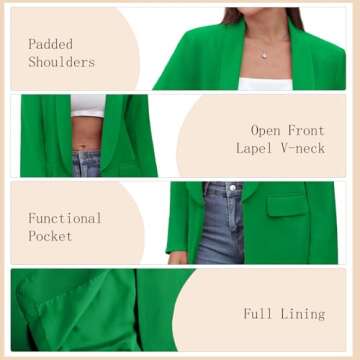 Womens Casual Blazers Stylish Suit Jacket for Work