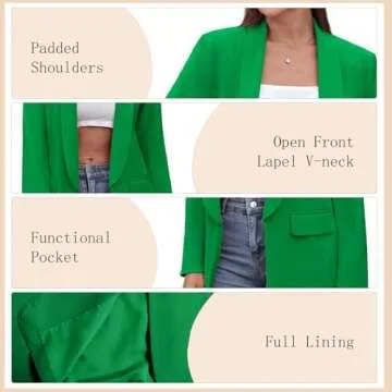 Womens Casual Blazers Stylish Suit Jacket for Work