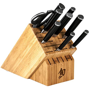 Shun Bamboo Knife Block 22 Slot Elegant Kitchen Storage