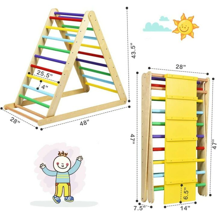 Foldable Triangle Climber & Ramp for Toddlers