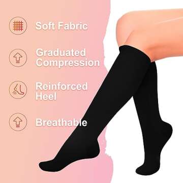 Iseasoo Compression Socks for Women - Athletic Support