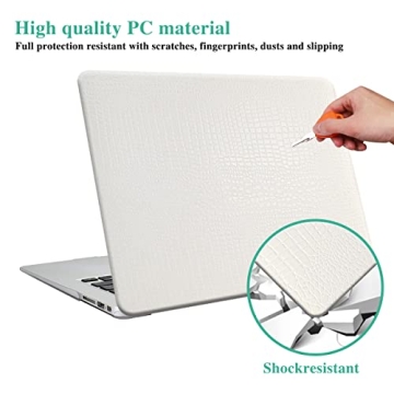 Stylish Crocodile Leather MacBook Air Case with Keyboard Cover