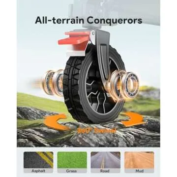 Foldable Wagon with 330lbs Capacity for All Terrains