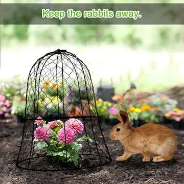 Garden Cloches for Plants, Plant Protectors from Animals, Rustproof Chicken Wire Cloches, 13" D x 17" H Large Plant Cloche and Cover, Keep Small Animals Out, 10-Pack