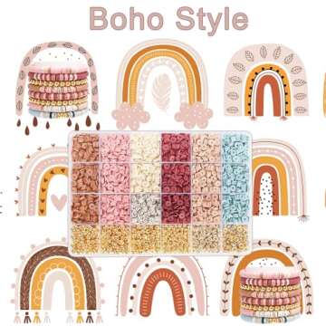 LFLIUN Clay Beads Bracelet Kit Friendship Bracelet Making Kit Golden Beads Clay Beads Kit for DIY Jewelry Making Birthday Gift