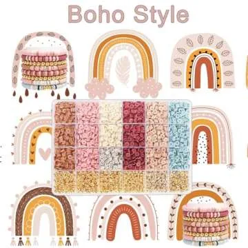 LFLIUN Clay Beads Bracelet Kit Friendship Bracelet Making Kit Golden Beads Clay Beads Kit for DIY Jewelry Making Birthday Gift