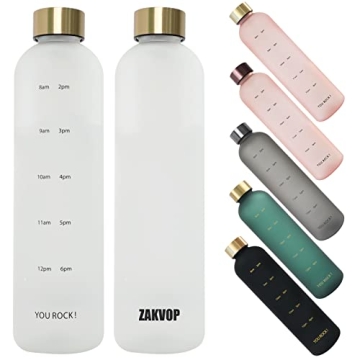 ZAKVOP 32oz Motivational Water Bottle for Hydration