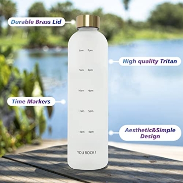 ZAKVOP 32oz Motivational Water Bottle for Hydration