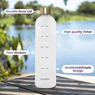ZAKVOP 32oz Motivational Water Bottle for Hydration