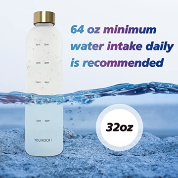 ZAKVOP 32oz Motivational Water Bottle for Hydration