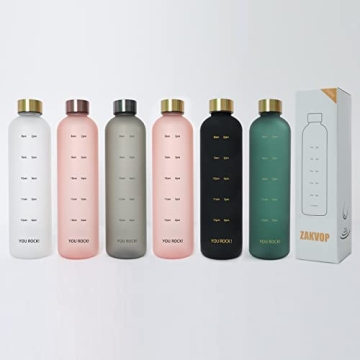 ZAKVOP 32oz Motivational Water Bottle for Hydration