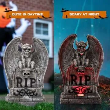 Spooky HUYIENO Solar Halloween Graveyard Decoration