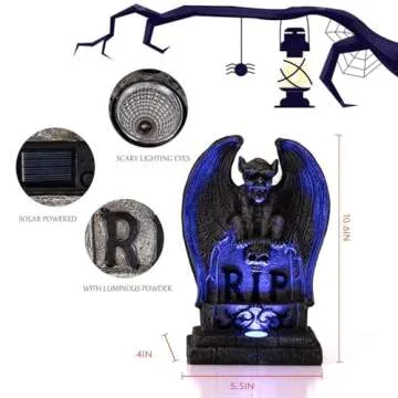 Spooky HUYIENO Solar Halloween Graveyard Decoration