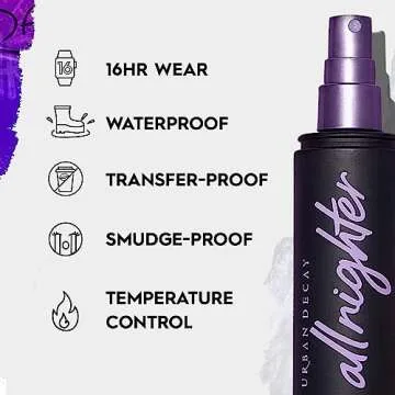 Urban Decay All Nighter Long-Lasting Makeup Setting Spray, Jumbo Size - Award-Winning Makeup Finishing Spray - Lasts Up To 16 Hours - Oil-Free - Non-Drying Formula for All Skin Types - 8.1 fl. oz