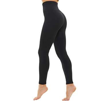 DINNAPE Women's Fleece Lined Leggings for Winter Warmth