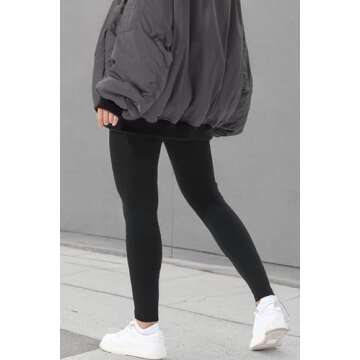 DINNAPE Women's Fleece Lined Leggings for Winter Warmth