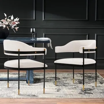 Manhattan Comfort Lia Boucle Dining Chair Streamlined Elegance