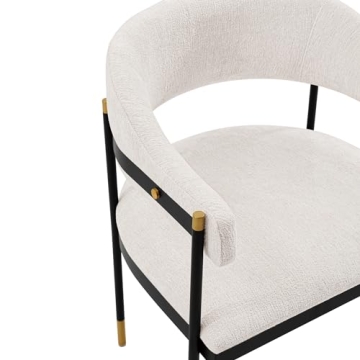 Manhattan Comfort Lia Boucle Dining Chair Streamlined Elegance