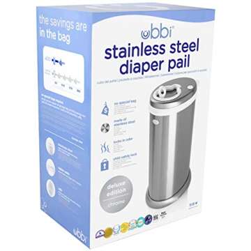 Ubbi Steel Diaper Pail - No Bags, Odor Locking, Award Winning