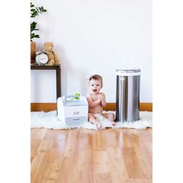 Ubbi Steel Diaper Pail - No Bags, Odor Locking, Award Winning