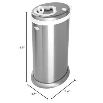 Ubbi Steel Diaper Pail - No Bags, Odor Locking, Award Winning