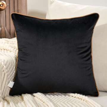 Aeckself Plaid Embroidery Velvet Cushion Case Luxury Modern Square Throw Pillow Cover Decorative Pillow for Couch Living Room Bedroom Car…