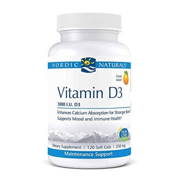 Nordic Naturals Pro Vitamin D3 1000 IU - 120 Soft Gels for Bone, Mood & Immune Health