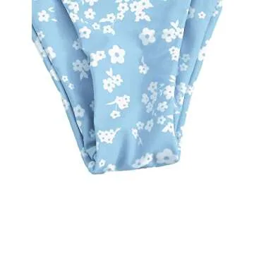 SOLY HUX Spaghetti Strap Floral Print Bikini for Women