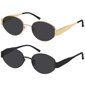 WOWSUN Oval Sunglasses for Trendy Women with UV Protection