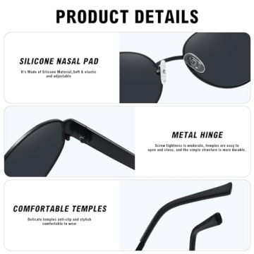 WOWSUN Oval Sunglasses for Trendy Women with UV Protection