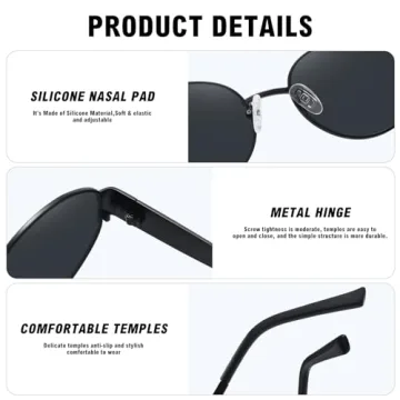 WOWSUN Oval Sunglasses for Trendy Women with UV Protection