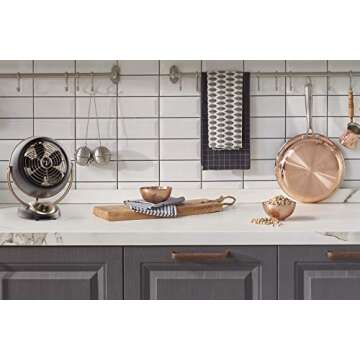 Vornado VFAN Alchemy Vintage Fan | Retro Metal Air Circulator for Cooling & Decor | 5 Speeds, Adjust...