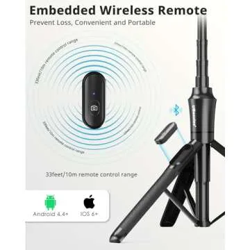 UBeesize 72'' Magnetic Tripod for iPhone with Remote, Extendable Cell Phone Tripod Stand, Compatible with MagSafe, Selfie Stick Tripod for iPhone 15 14 13 12 11 Series and Android Phones