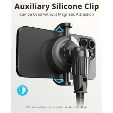 UBeesize 72'' Magnetic Tripod for iPhone with Remote, Extendable Cell Phone Tripod Stand, Compatible with MagSafe, Selfie Stick Tripod for iPhone 15 14 13 12 11 Series and Android Phones